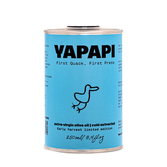 Yapapi Früh geerntetes, sortenreines natives Olivenöl (aggourelaio)  extra 250 ml Ernte 2025